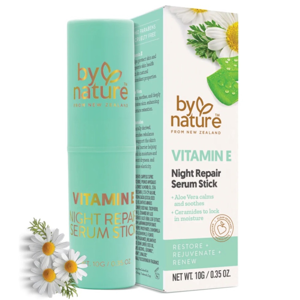 BY Nature 

VITAMIN E + ALOE VERA NIGHT REPAIR SERUM STICK